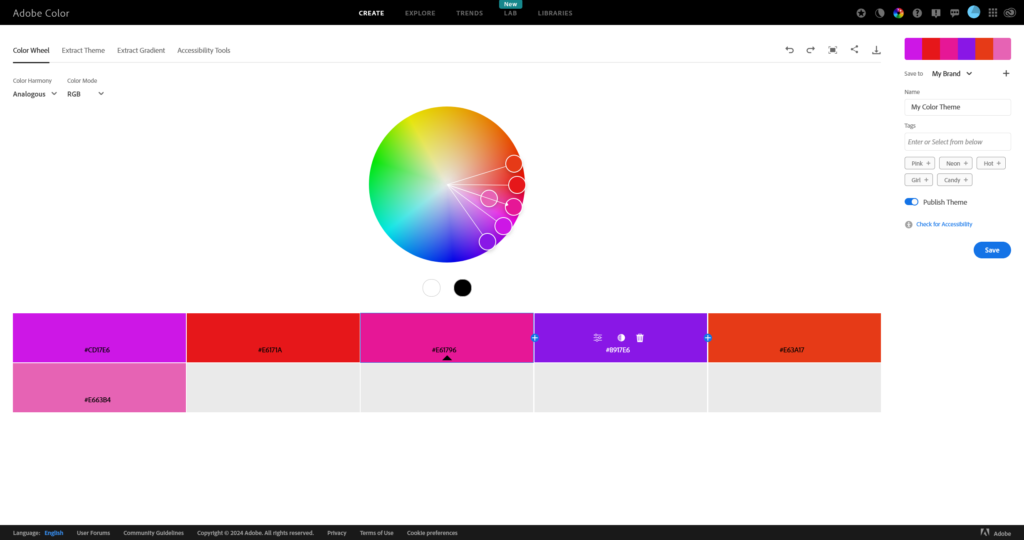 Typography and Colour Theory in Web Design 6 Color wheel a color palette generator Adobe Color