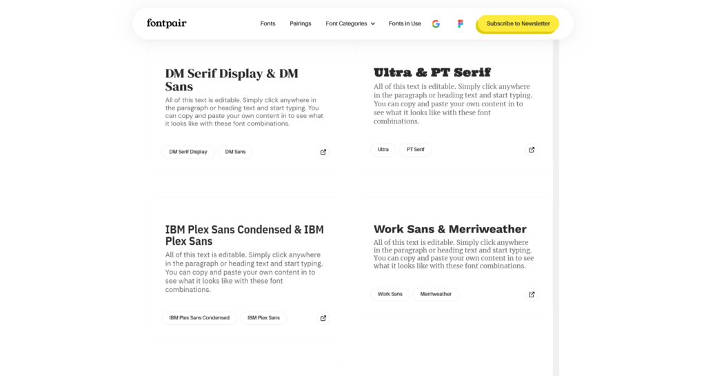 Typography and Colour Theory in Web Design 3 Font Pairing