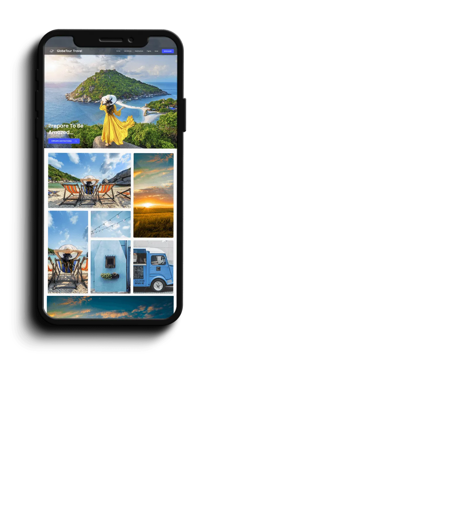 Netboost Web Design Galway - Example of Fine Responsive Design on Mobile Screen