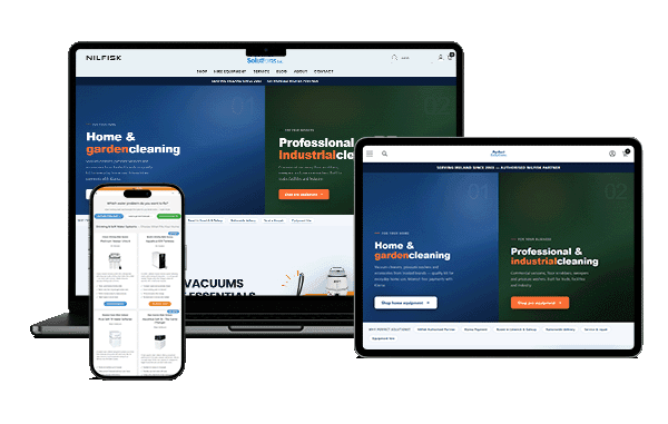 Example of Netboost Galway Responsive Web Design on various screens. Netboost - Galway Website design